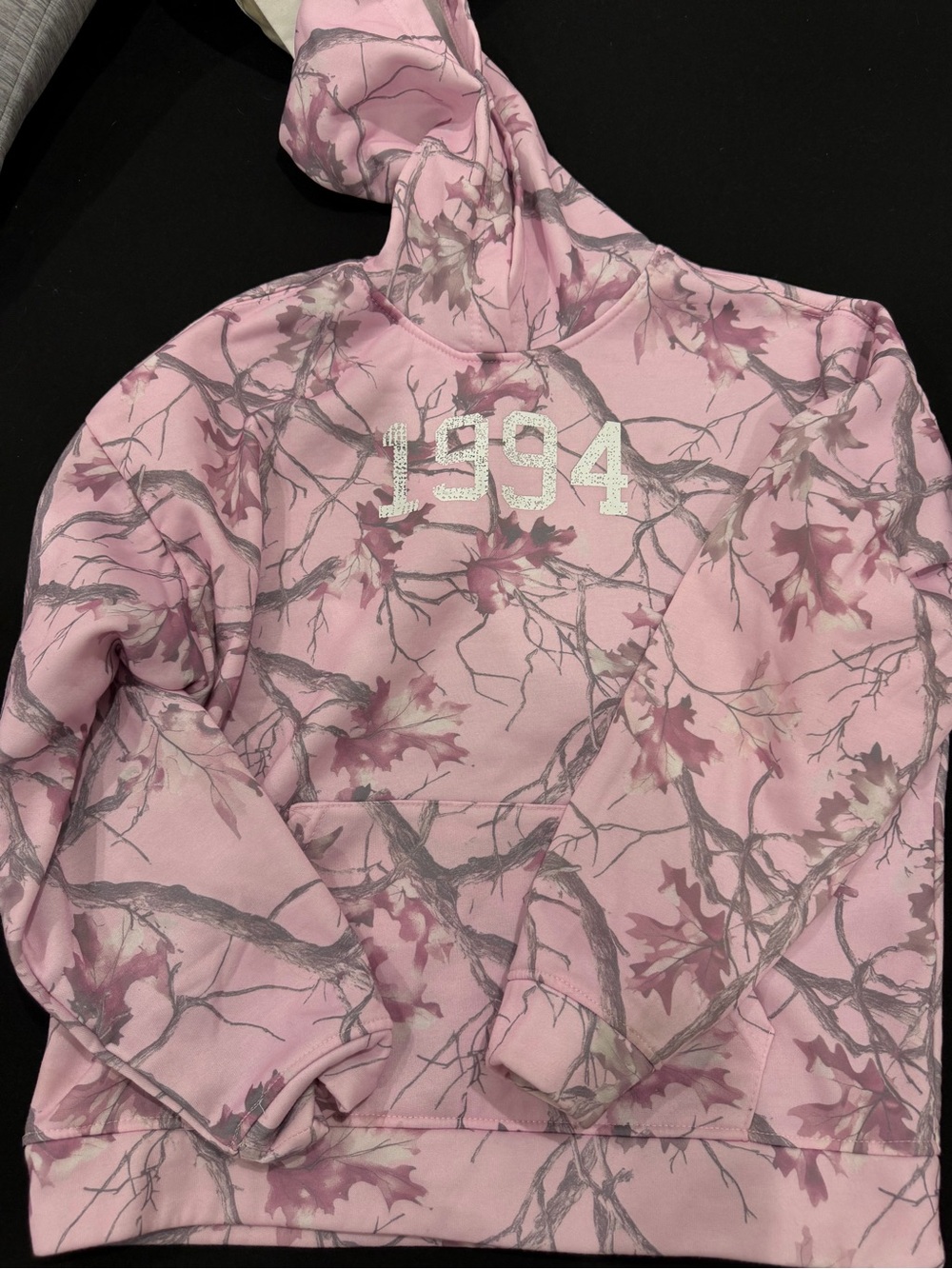 Amazon Pink Camo Hoodie with ‘1994’ Sequin Detail